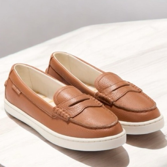 Cole Haan Nantucket Penny Loafer Genuine Leather Caramel Brown Classic Size 7.5 - Picture 1 of 10